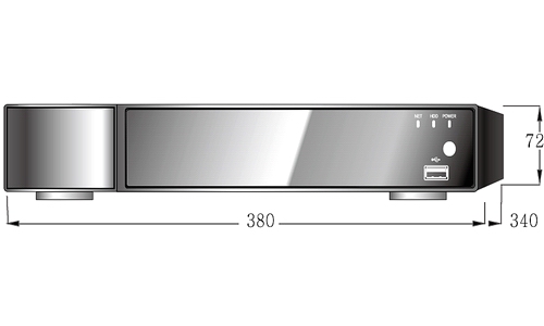 Размеры камеры видеонаблюдения PDR-AHD1008